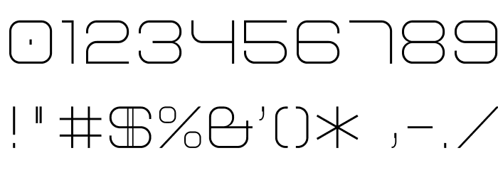 Trivial ExtraLight Font OTHER CHARS