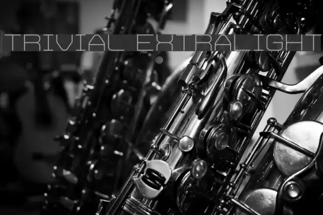 Trivial ExtraLight Fonte examples