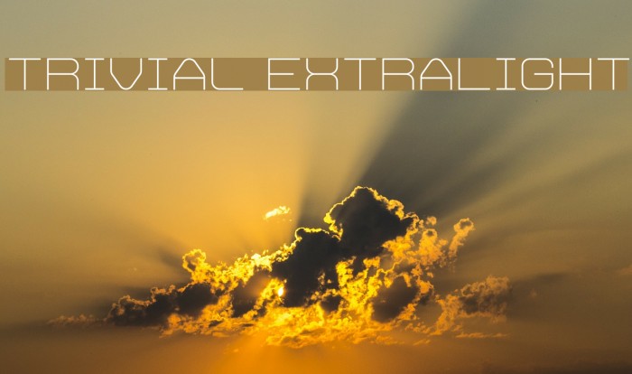 Trivial ExtraLight Font examples