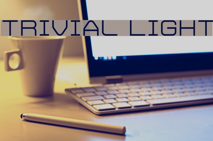 Trivial Light Font examples