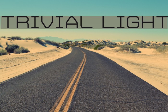 Trivial Light Font examples