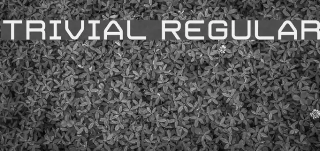 Trivial Regular Font examples