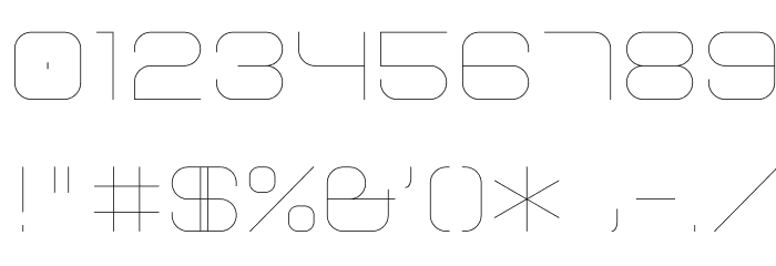 Trivial Thin Font OTHER CHARS