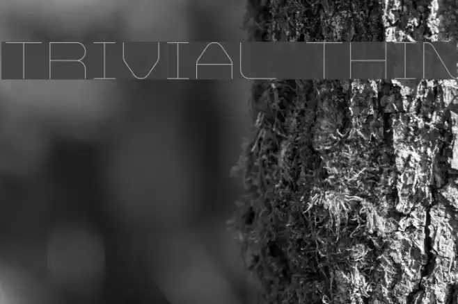 Trivial Thin Font examples