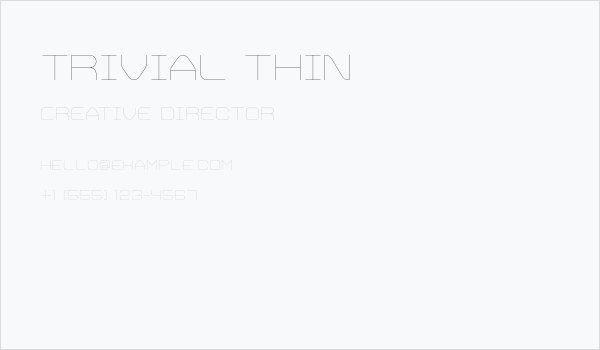 Trivial Thin Business Card