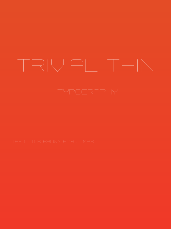 Trivial Thin Poster