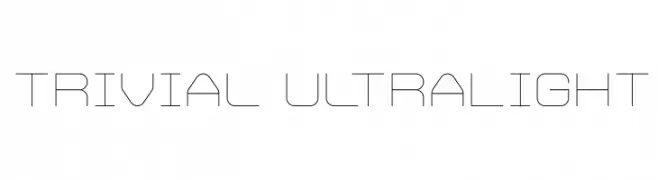 Trivial UltraLight  les polices de caractères gratuit tlcharger