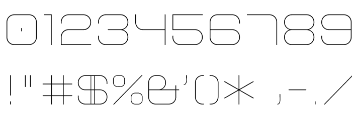 Trivial UltraLight Font OTHER CHARS