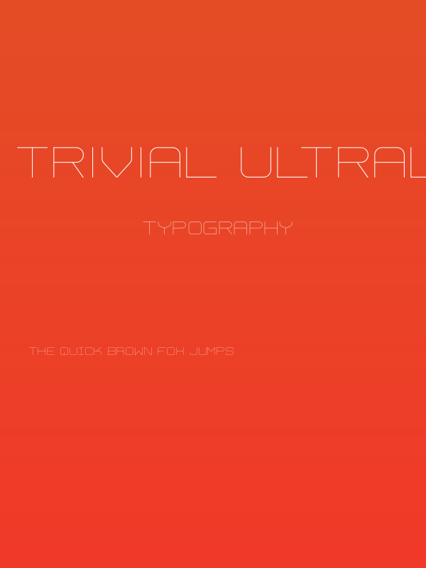 Trivial UltraLight Poster