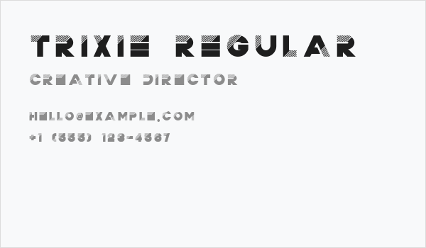 Trixie Regular Business Card