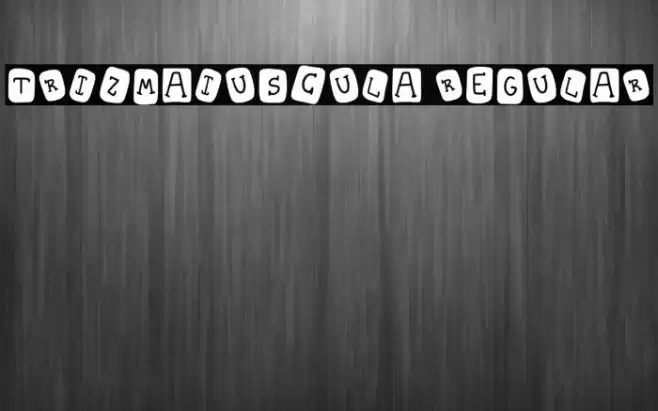 Trizmaiuscula Regular फ़ॉन्ट examples