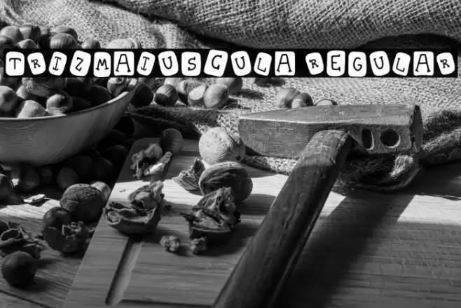 Trizmaiuscula Regular फ़ॉन्ट examples