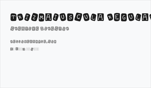 Trizmaiuscula Regular Business Card