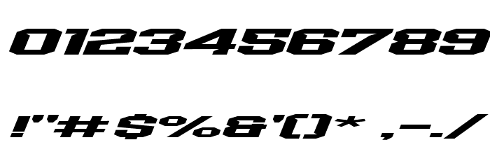 Trobus Expanded Font OTHER CHARS