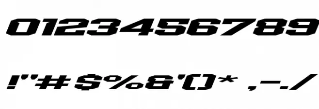 Trobus Expanded Font OTHER CHARS