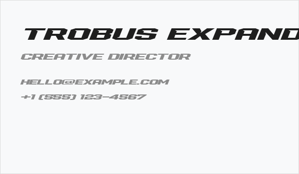 Trobus Expanded Business Card