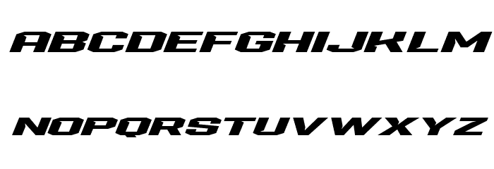 Trobus Expanded Font LOWERCASE