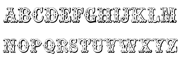 Trocadero Font LOWERCASE