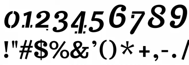 Trocchi-Oblique Font OTHER CHARS