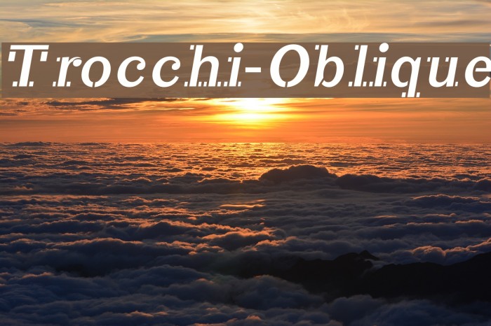 Trocchi-Oblique Fonte examples