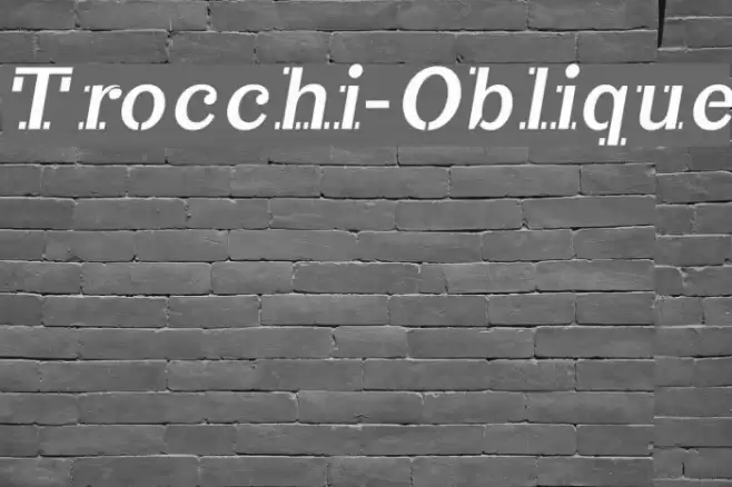 Trocchi-Oblique Font examples