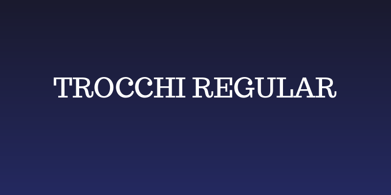 Trocchi Regular Social Header