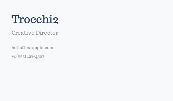 Trocchi2 Business Card