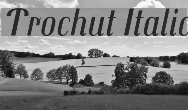 Trochut Italic Font examples