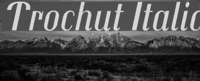 Trochut Italic Font examples
