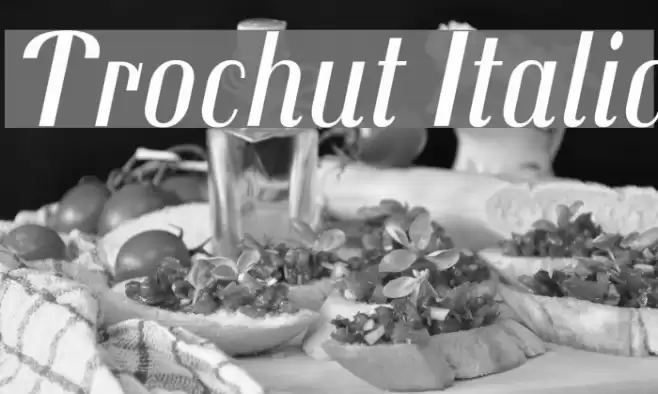 Trochut Italic Font examples
