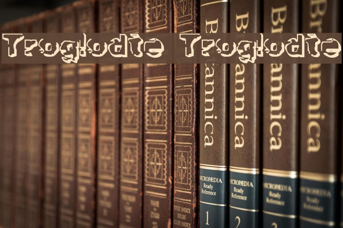 Troglodyte Troglodyte Font examples