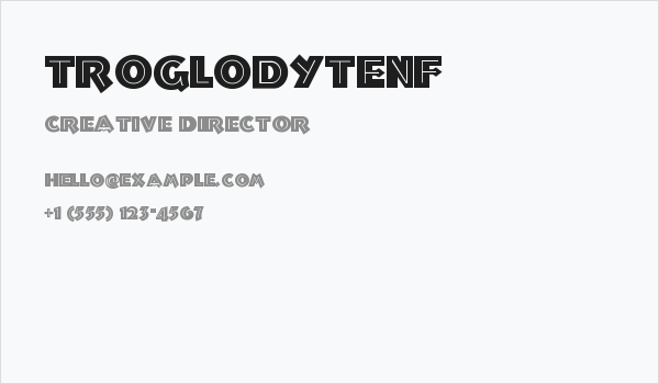 TroglodyteNF Business Card
