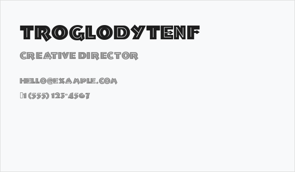 TroglodyteNF Business Card
