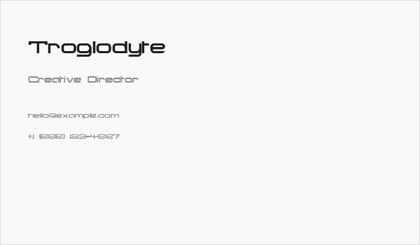 Troglodyte Business Card