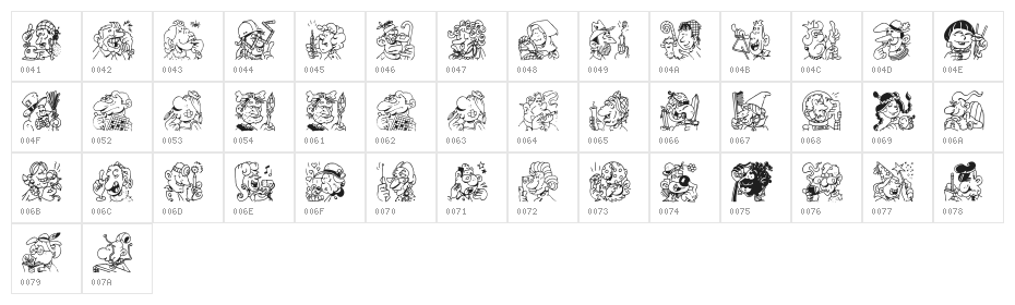 Trognes Regular Character Map