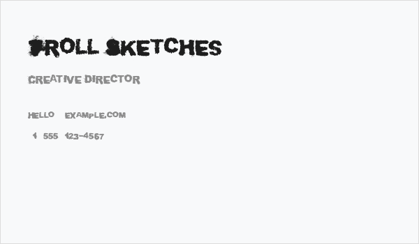 Troll Sketches Business Card