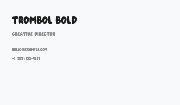 Trombol Bold Business Card