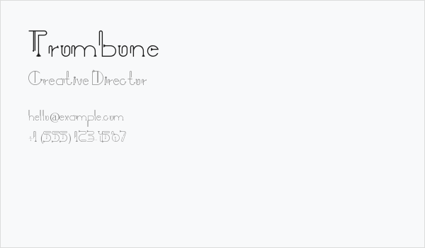 Trombone Business Card