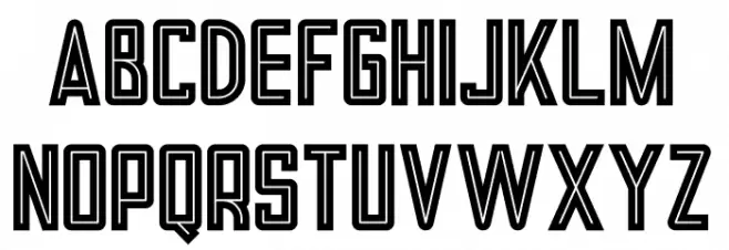 Tron Bold Inline Schriftart Groß