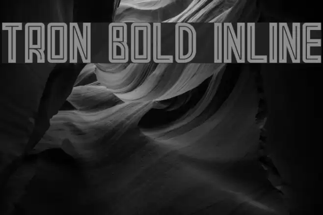 Tron Bold Inline Font examples