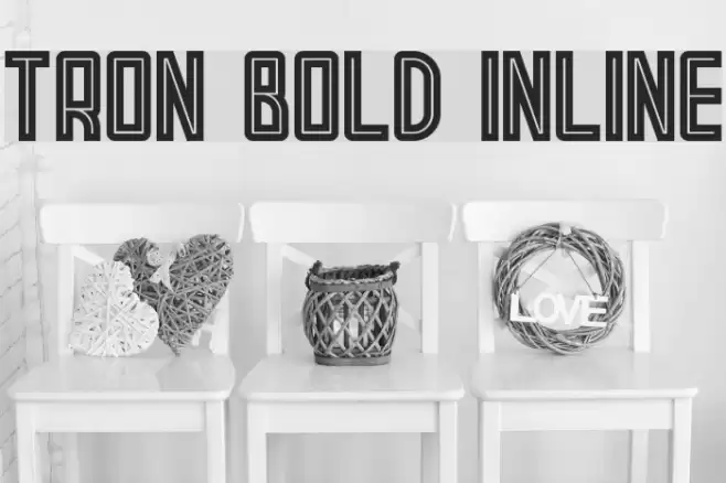Tron Bold Inline Font examples