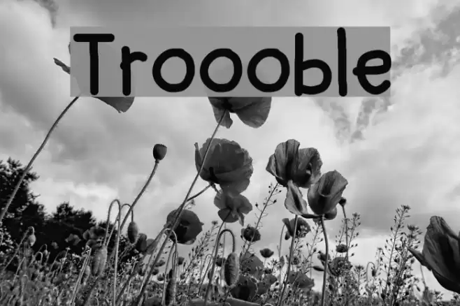Troooble Font examples