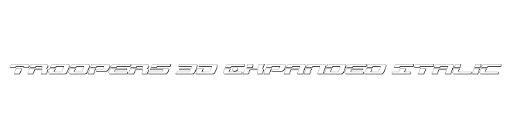 Troopers 3D Expanded Italic  les polices de caractères gratuit tlcharger