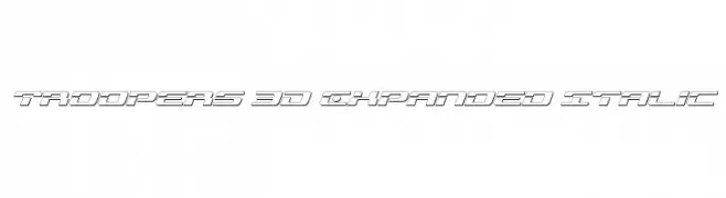 Troopers 3D Expanded Italic  font caratteri gratis