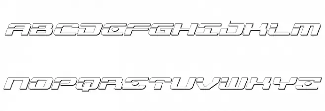 Troopers 3D Expanded Italic フォント 大文字