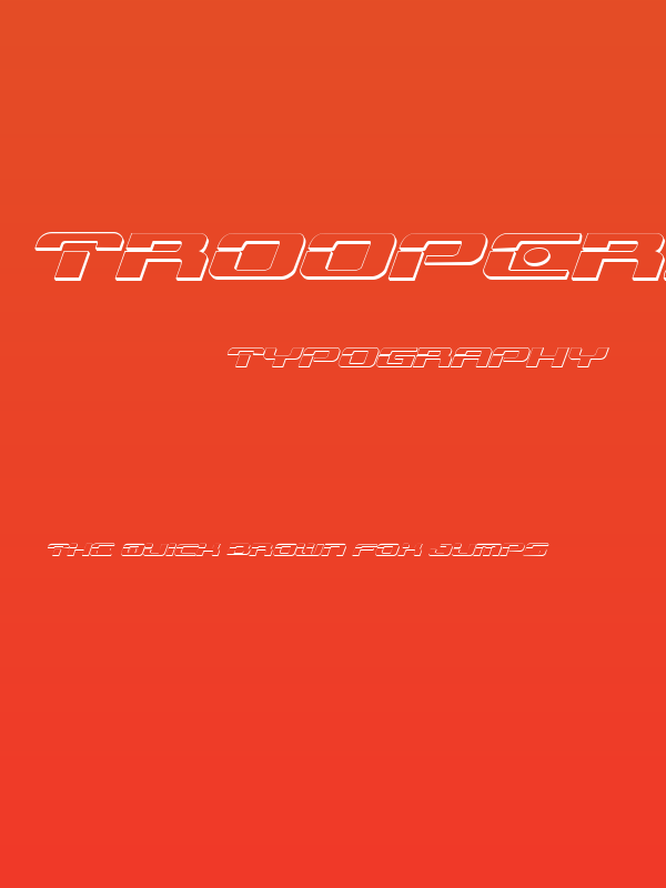 Troopers 3D Expanded Italic Poster