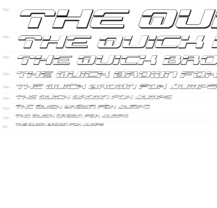 Troopers 3D Expanded Italic Waterfall