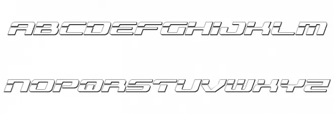 Troopers 3D Expanded Italic Fuentes MINÚSCULAS
