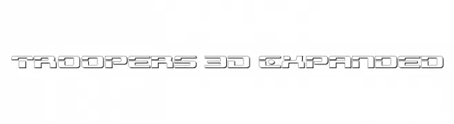 Troopers 3D Expanded  Frei Schriftart Herunterladen