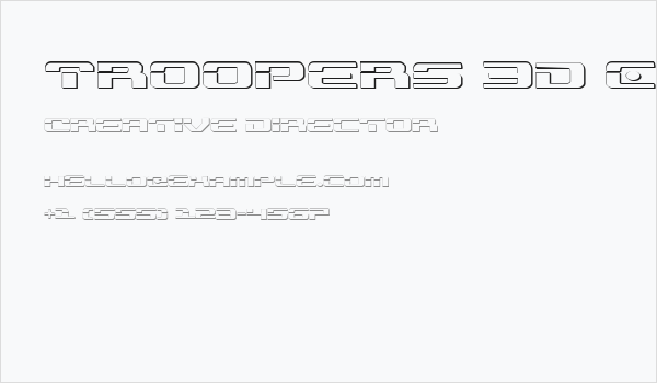 Troopers 3D Expanded Business Card